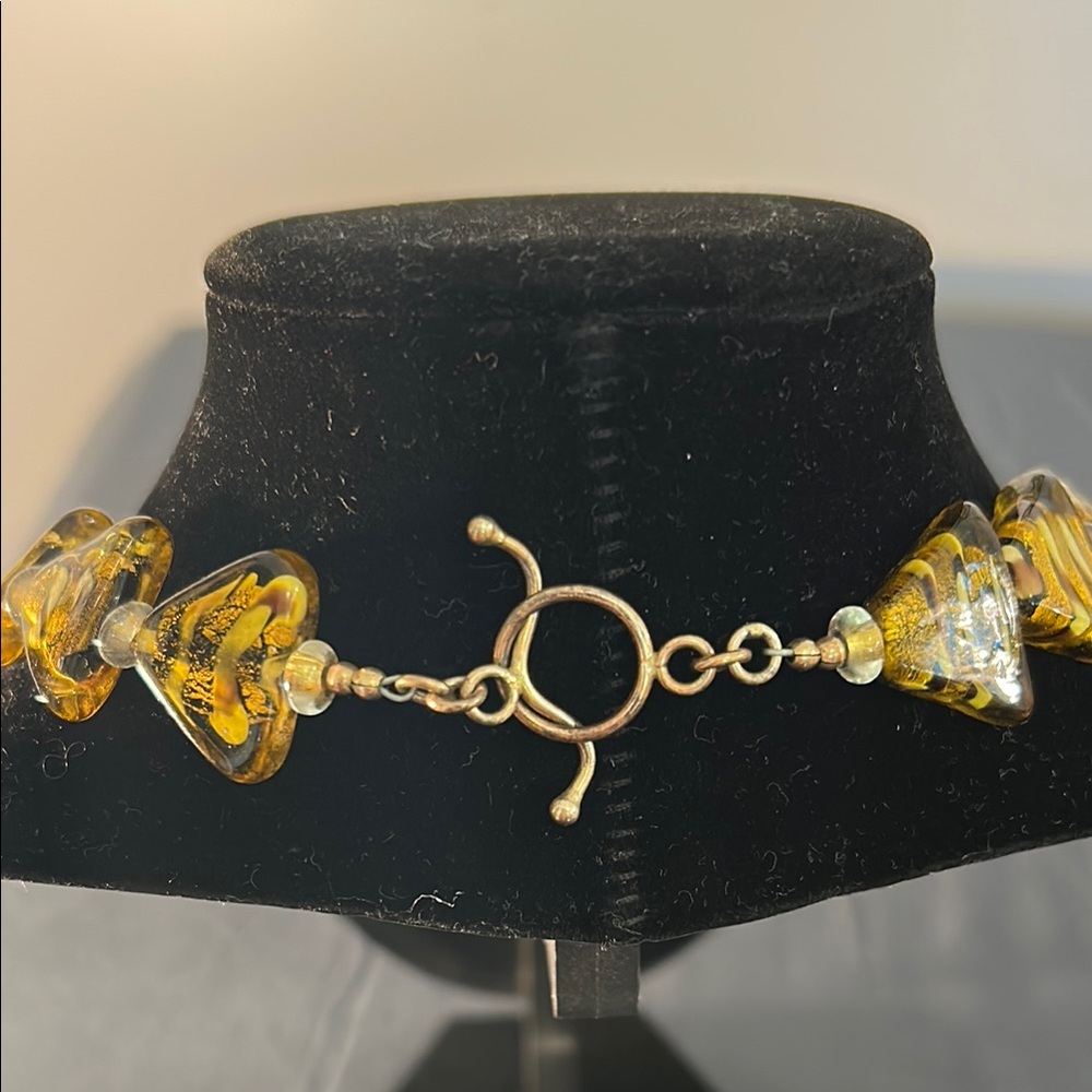 Glass Triangular Bead Necklace - Picture 4 of 9